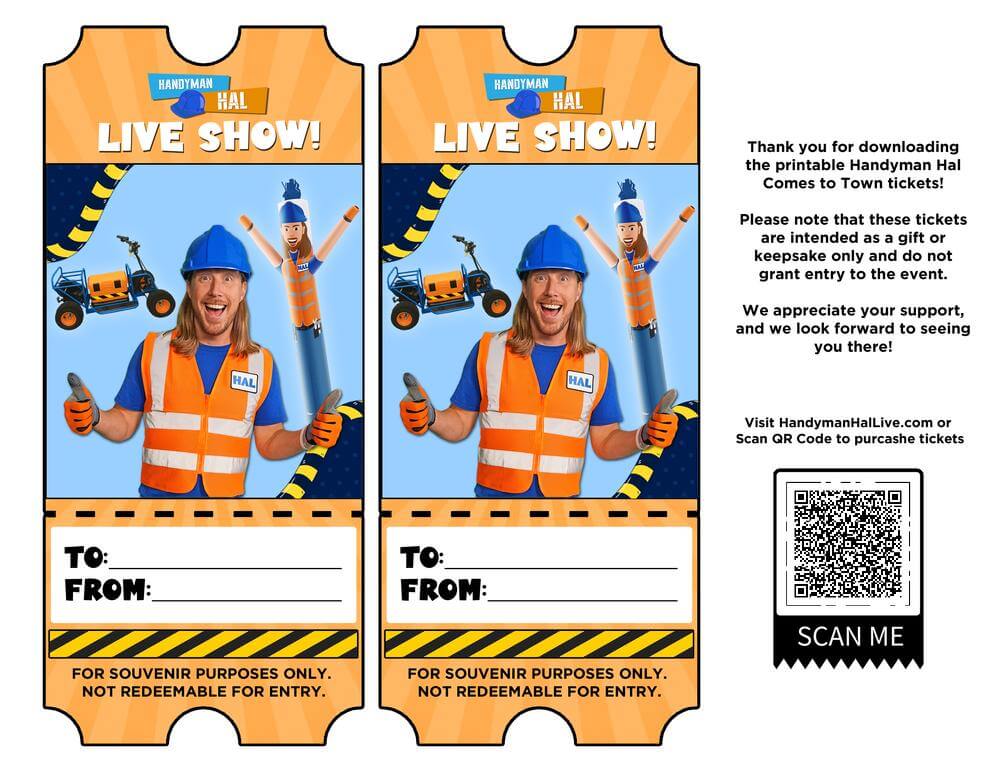 Souvenir Ticket for Handyman Hal